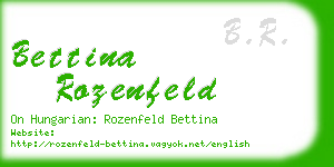 bettina rozenfeld business card